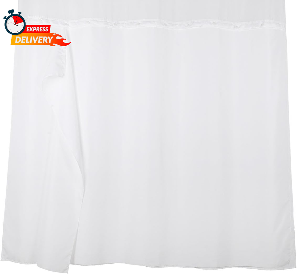 Waterproof Polyester Shower Curtain Liner with Snaps 70x54 Inches