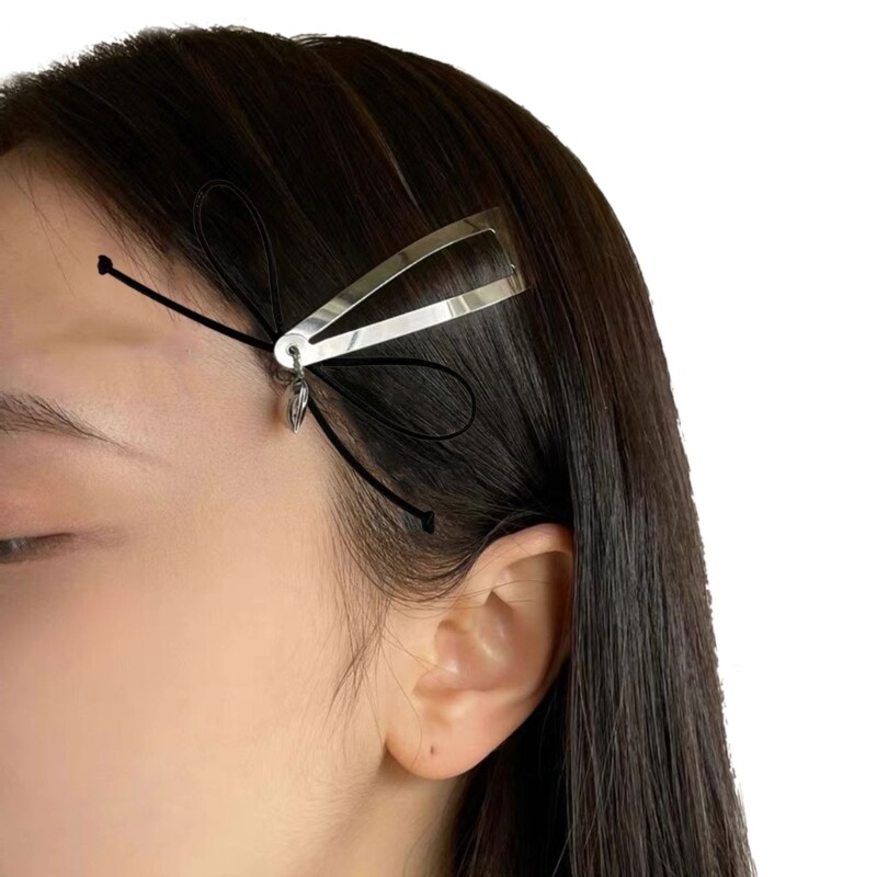 Chic Barrette Bowknot Heart Hair Clip Women Accessory Elegant Hairpin Jewelry