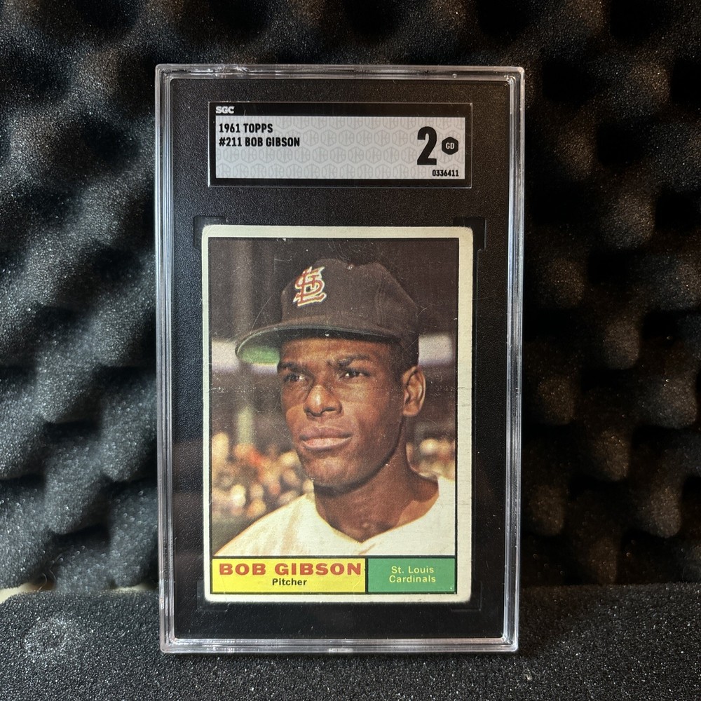 1961 Topps Bob Gibson #211 Baseball Card - MLB HOF Pitcher