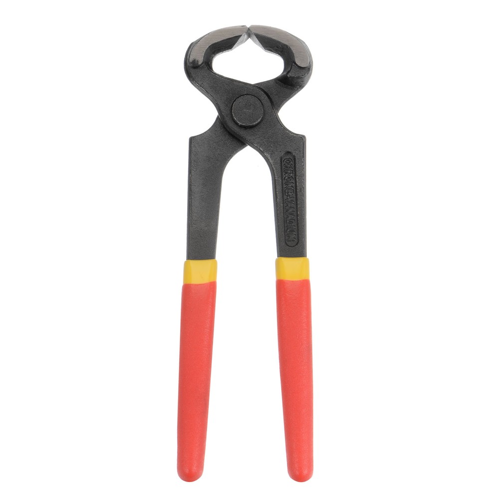 7-Inch End Cutting Pliers with Red Yellow Handle for Nail Pulling