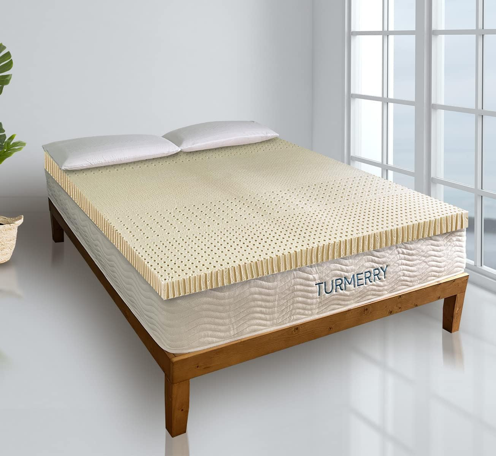 7-Zone Green Natural Organic Latex Mattress Topper Twin Size - 2 Inch - Medium F