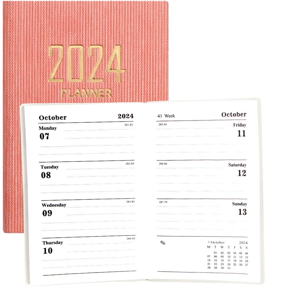 2024 Planner Notebook Pocket Notepad Daily Weekly Monthly Planner Mini Notebo...