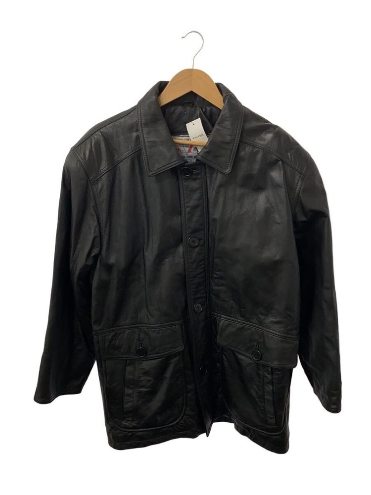 Leather Jacket Blouson/M/Cowhide/Blk 8922