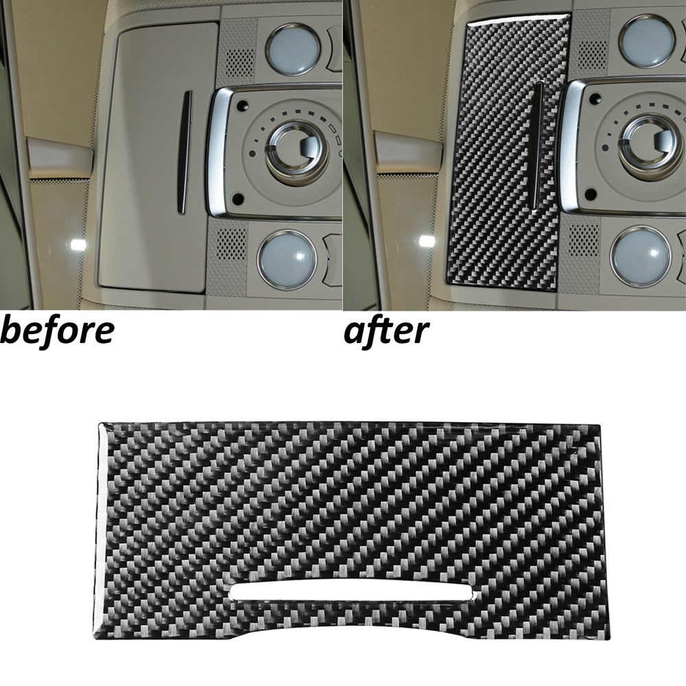 Real Carbon Fiber Roof Storage Box Panel Cover Trim For Audi A6 S6 C6 2005-2011