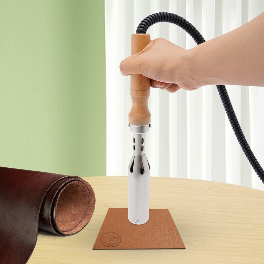 110V 1.4'' Handheld Leather Embossing Machine Hot Foil Stamping LOGO Branding