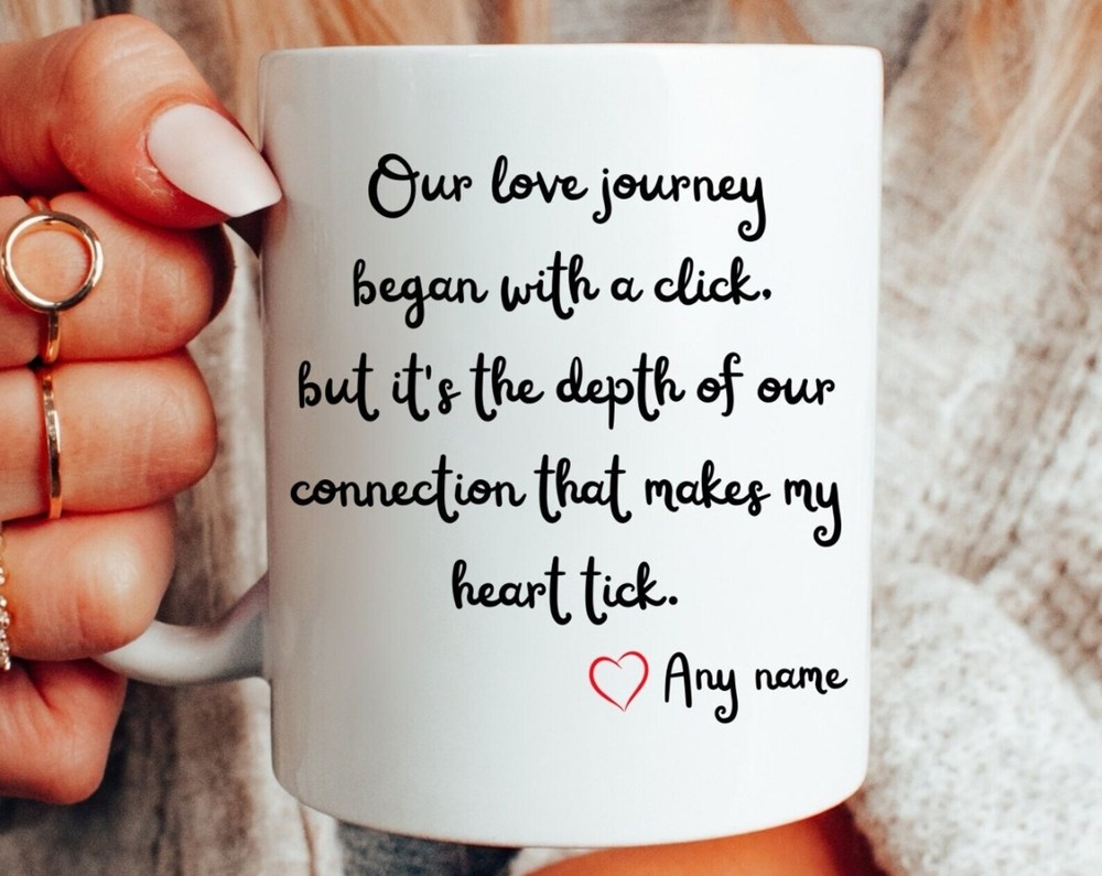 Our Love Story Started With a Click - Valentine's Mug Gift for Him