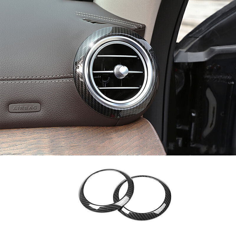 Carbon Fiber L&R AC Air Outlet Vent Trim 2pc For Benz E-Class W213 AMG 2017-2023
