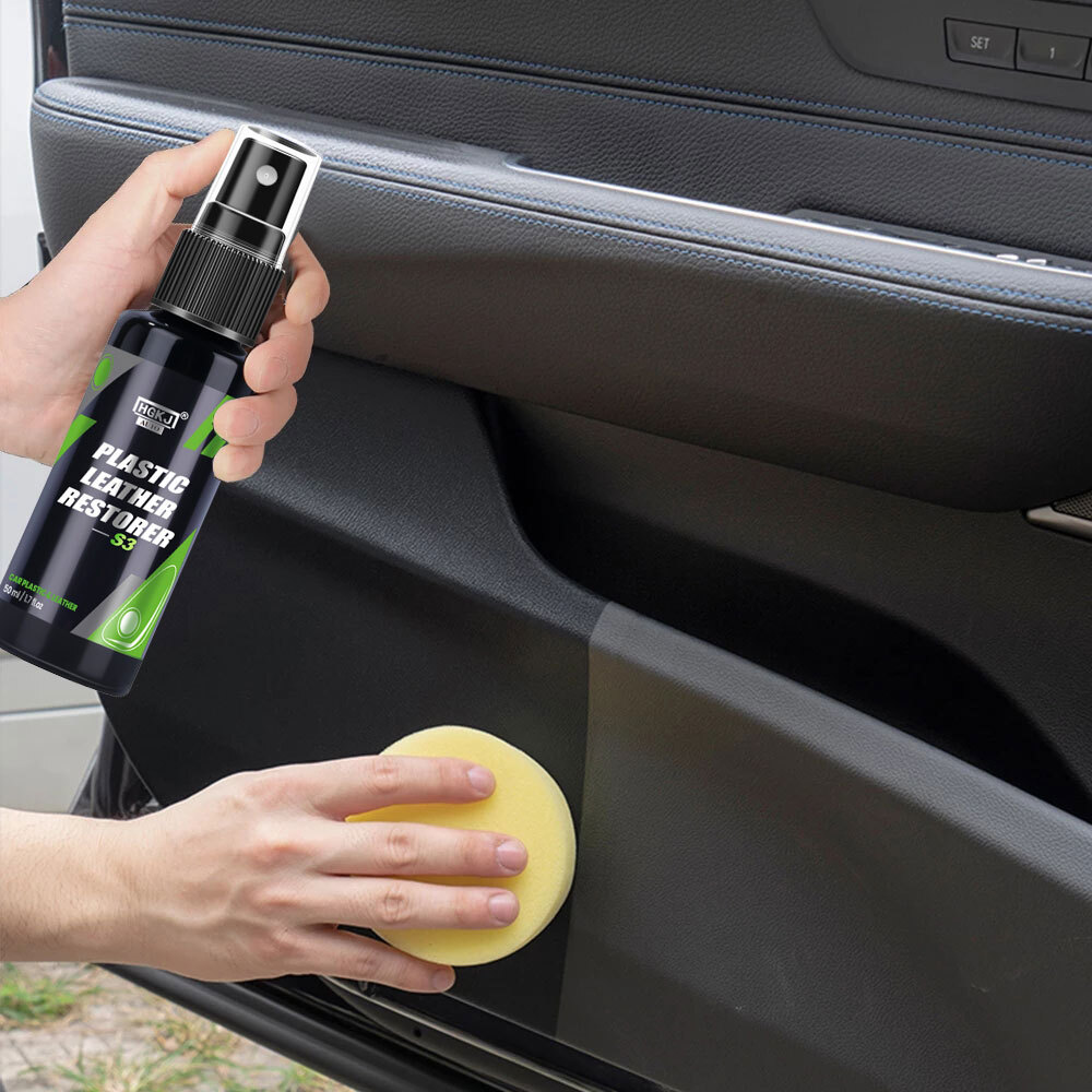 50ml Plastic Restorer Polish Car Interior Trim Cleaner Agent Hydrophobic Coating