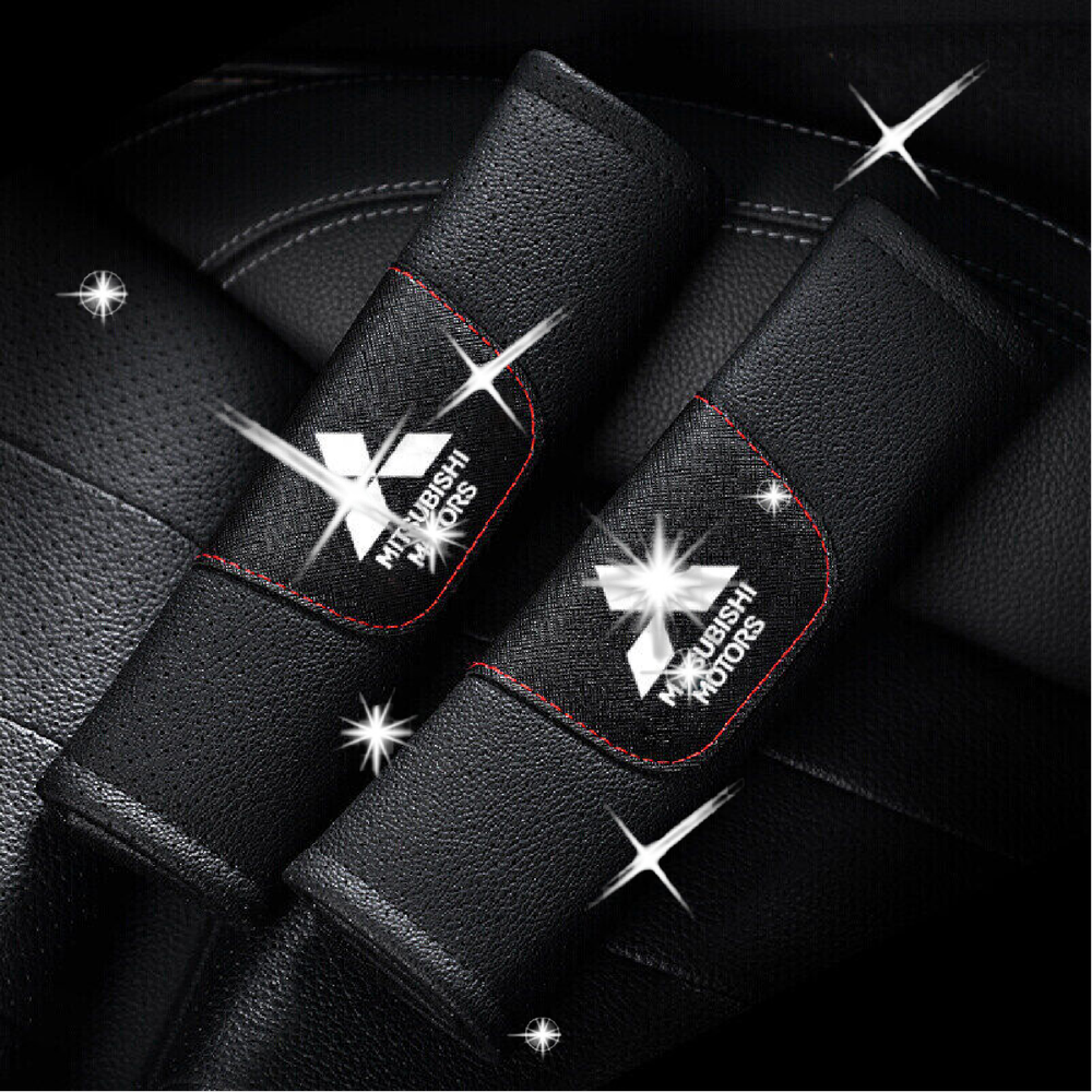 For Mitsubishi 2pcs Car Seat Belt Cover Shoulder Cushion Pad Interior Accessorie