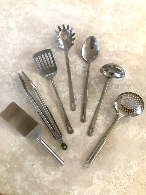 Kitchen Cooking Utensils 7-Pc Set OXO Tongs Flipper More + FREE Ice Cream Scoop