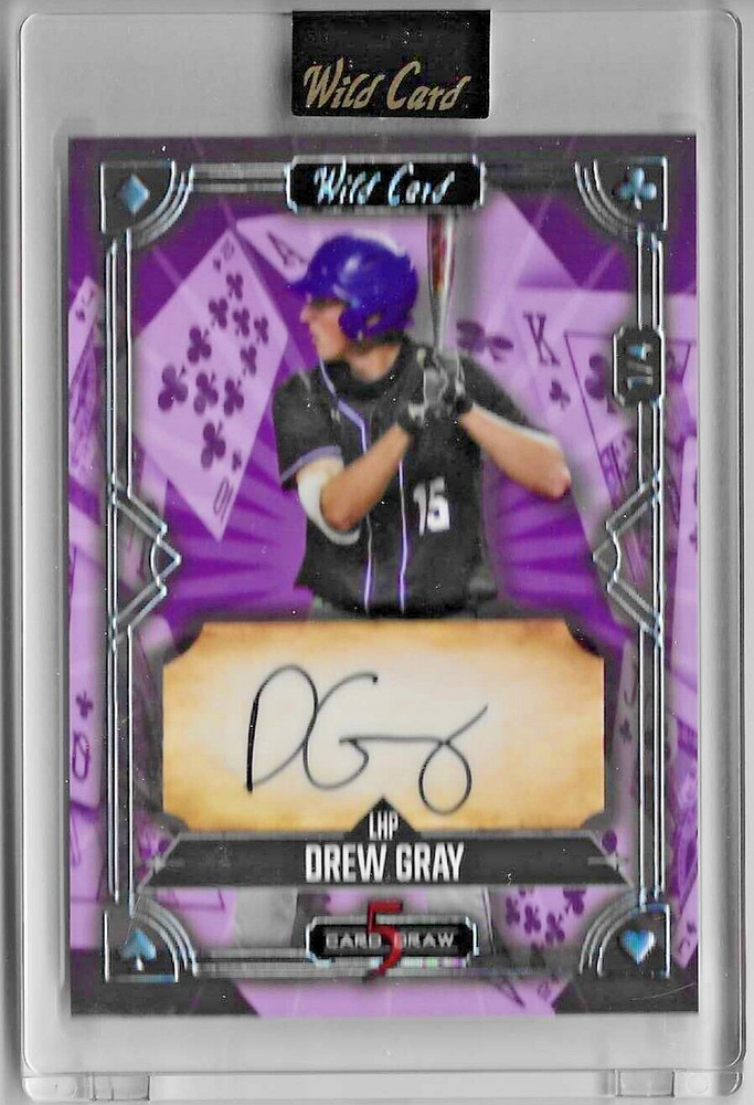 2024 Wild Card 5 Card Draw DREW GRAY AUTO #1/4 Chicago Cubs
