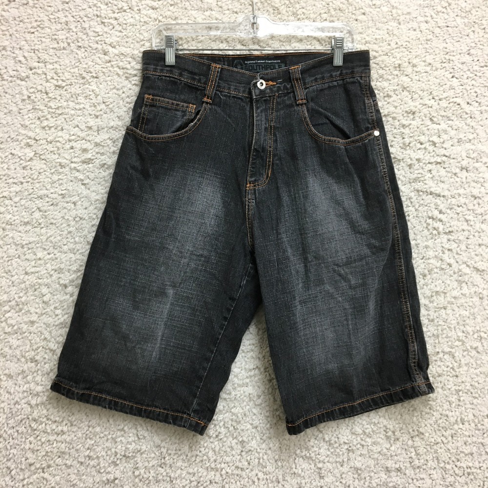 Southpole Shorts 34 (Fits 32) Mens Gray Denim Jeans Baggy Jorts Streetwear Y2K