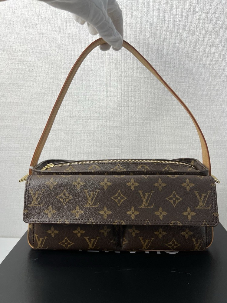 Louis Vuitton Monogram Vivacite Shoulder Bag Brown
