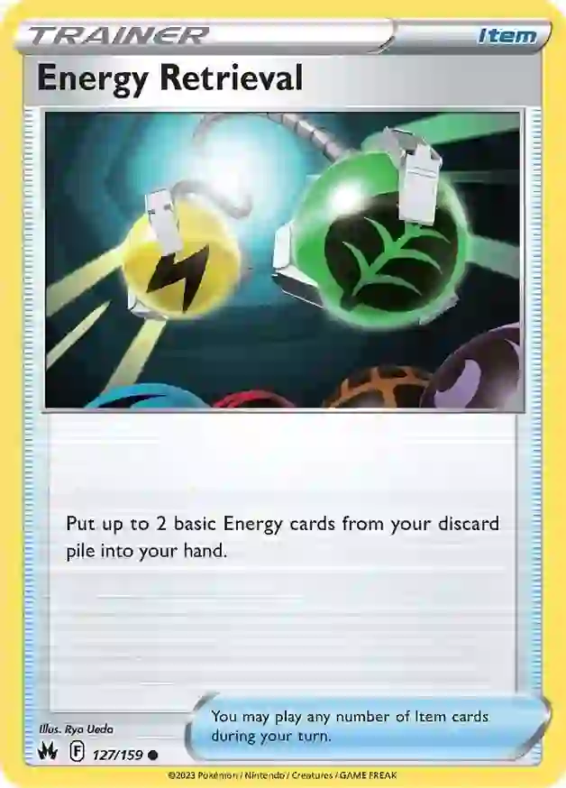 Energy Retrieval 127/159 Crown Zenith Pokemon TCG Card