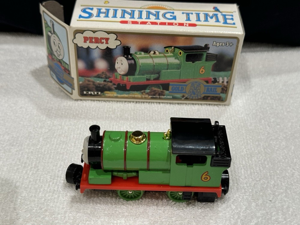 BANDAI PERCY ERTL Diecast Thomas Engine Collect Gold Rail Adult Owned Box Taiwan