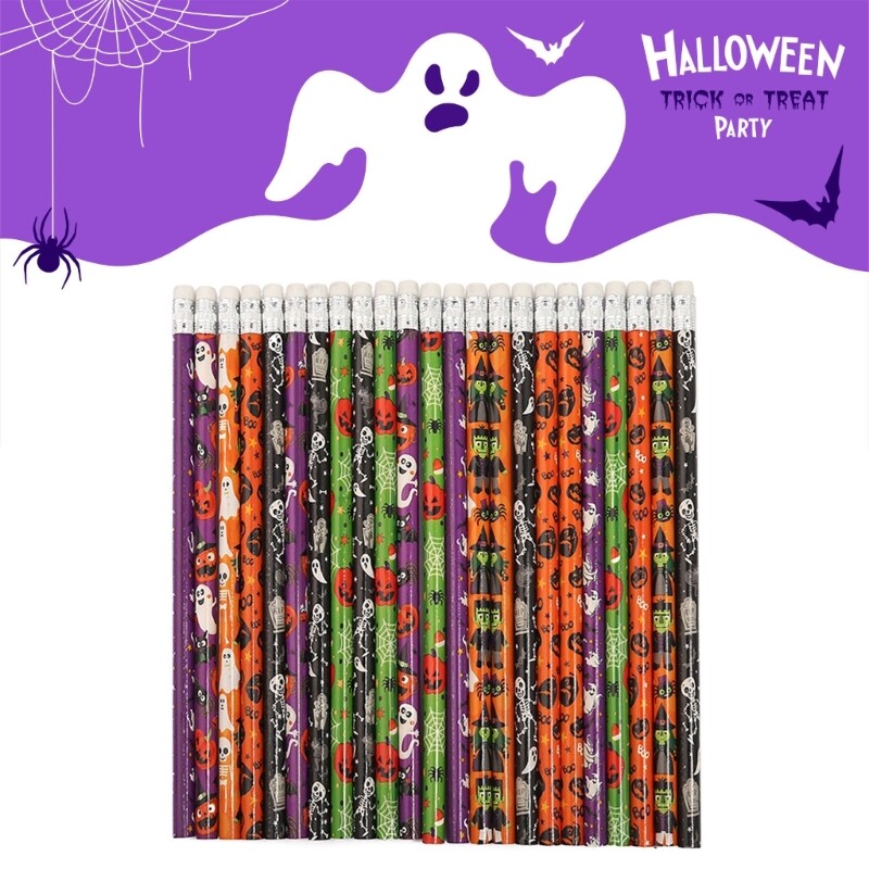 Halloween Pencil Set for Party Favors Gift Bags and School Supplies