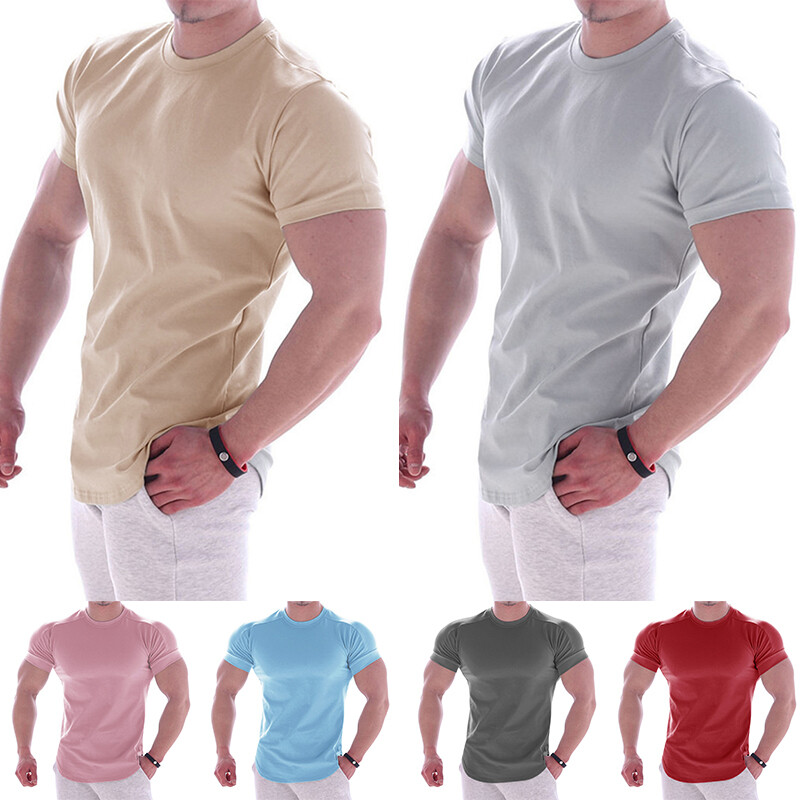 Mens Gym T-Shirt Bodybuilding Top Gym Clothing Vest Workout Training US ~