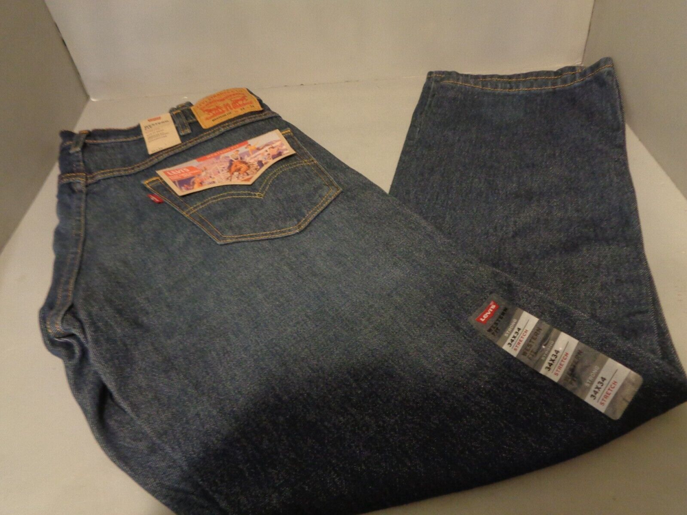 Size 36x34 Levi's Western Fit Men's Jeans New! NWT! Dark Wash