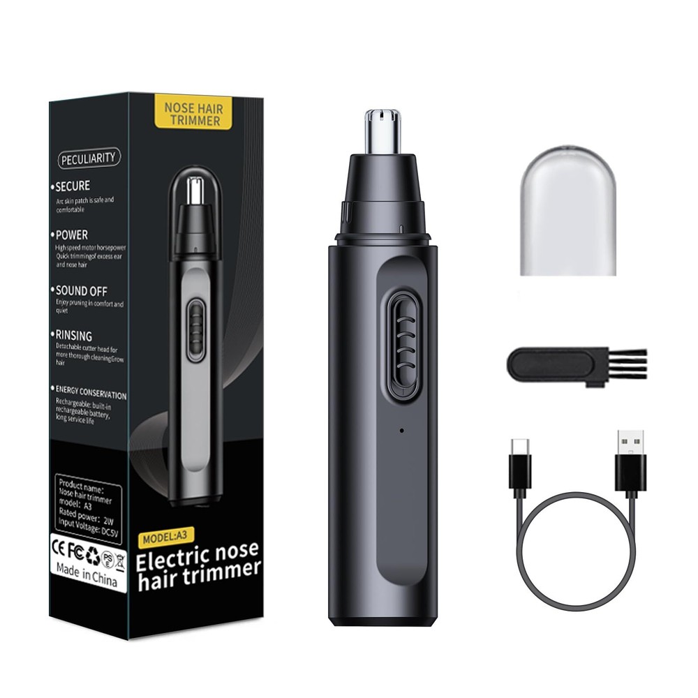USB Rechargeable Nose & Ear Hair Trimmer for Men and Women