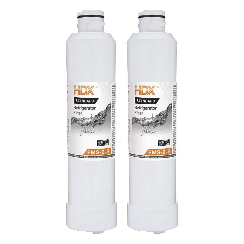 FMS-2-S Standard Refrigerator Water Filter Replacement for Samsung HAF-CINS 2-Pack