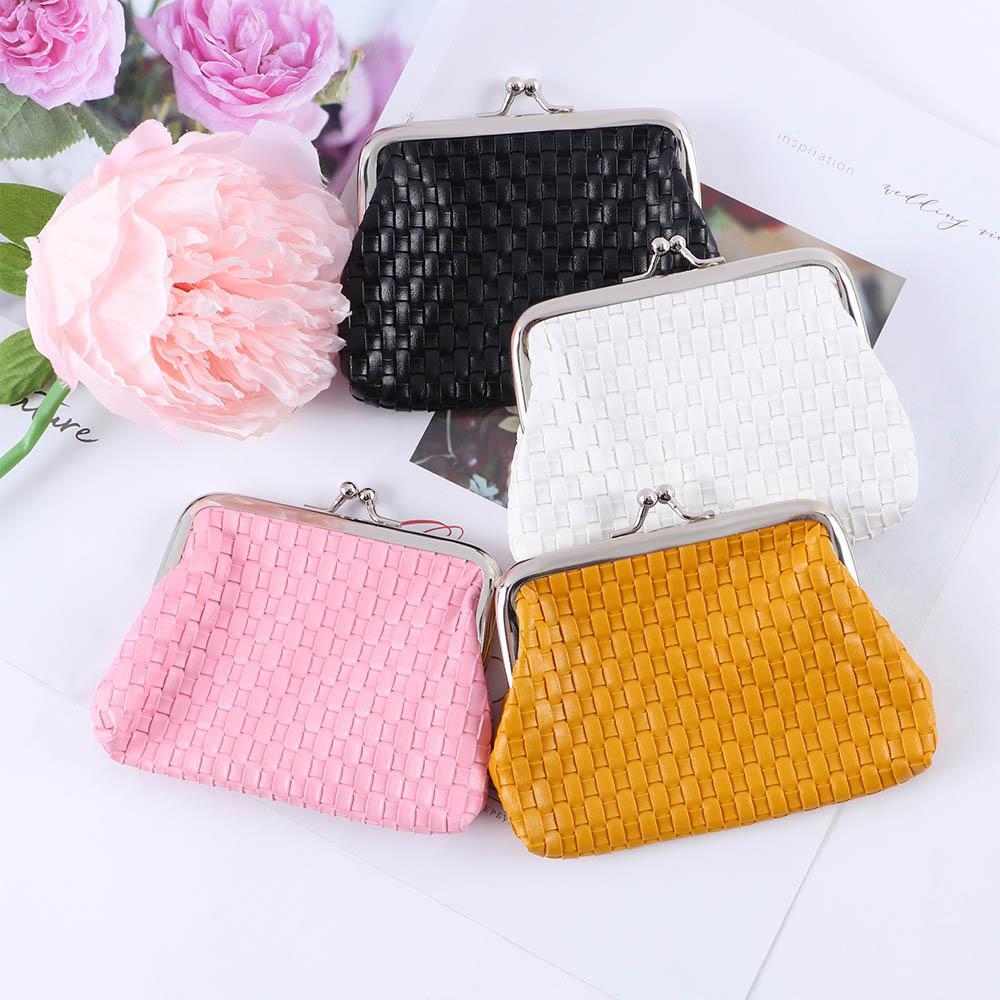 Card Holder Buckle Small Purse Retro Wallet Leather Coin Purse Coin Pocket