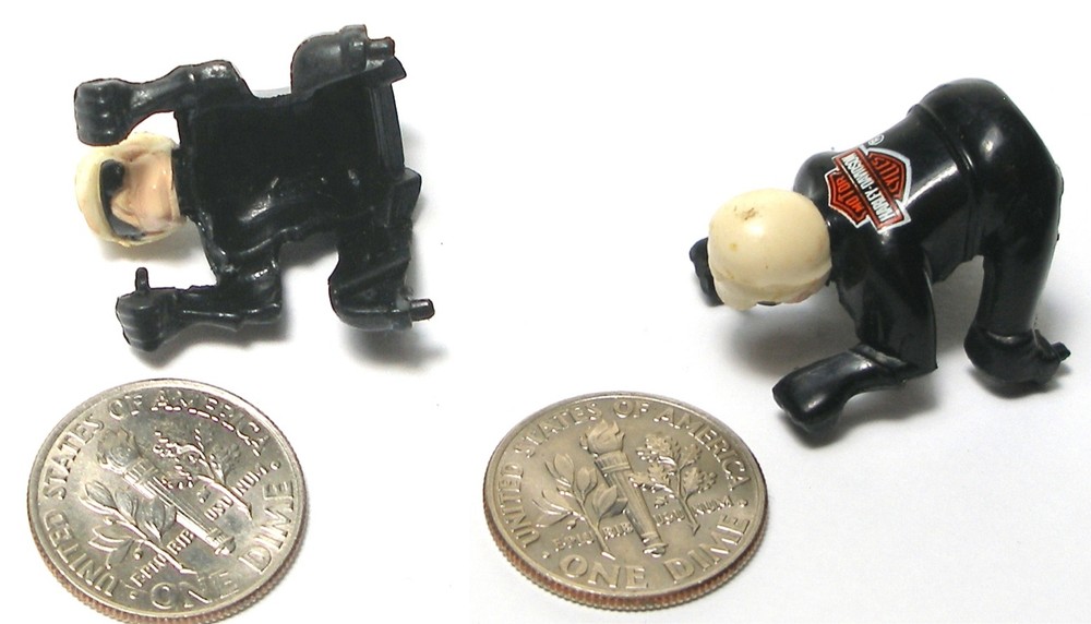 1pc 1993 TYCO HO Slot Car Motorcycle HARLEY DAVIDSON DRIVER BODY Rare Part