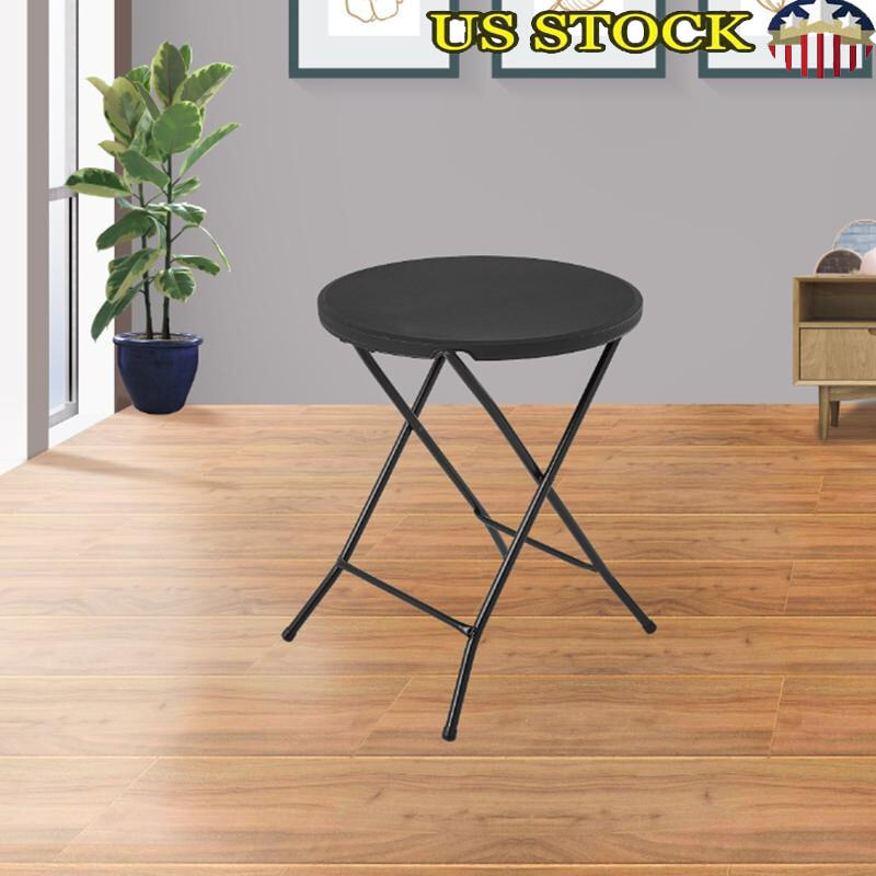 Compact Folding Round Bistro Table for Indoor Outdoor Use Space Saving Sturdy Easy to Clean