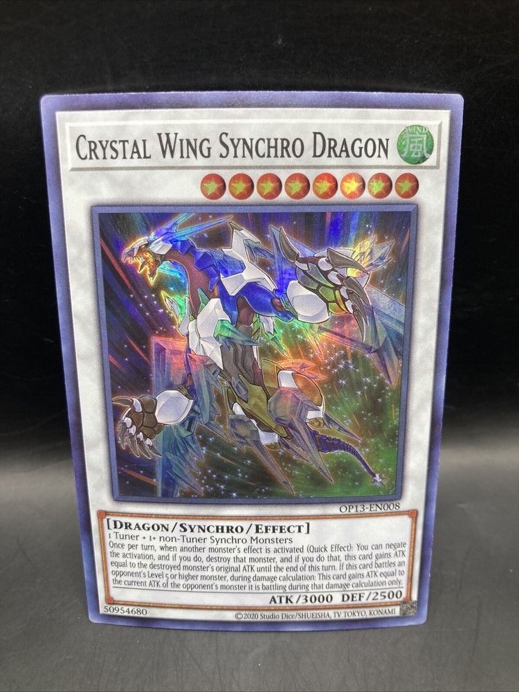 Crystal Wing Synchro Dragon OP13-EN008 YuGiOh Unlimited Edition Near Mint