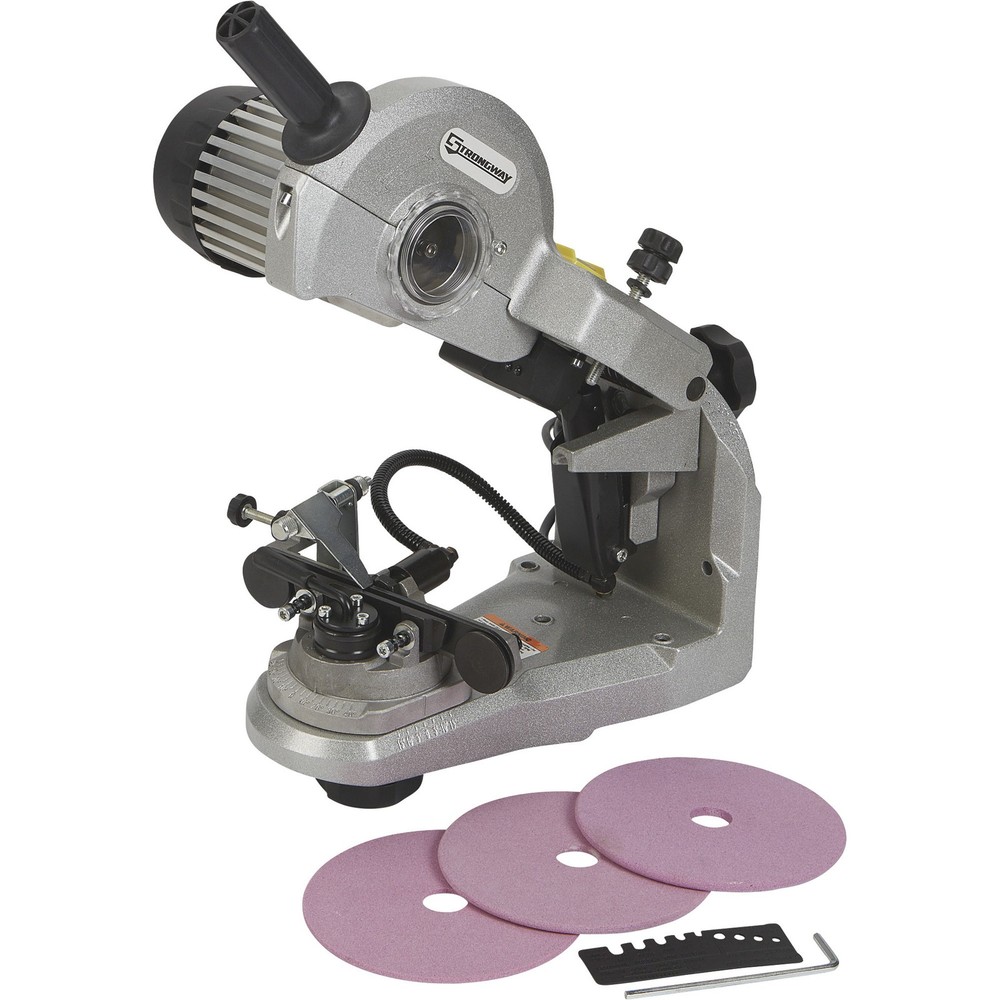 Strongway Electric Chainsaw Sharpener with Hydraulic Assist, 120V, 1/4in. to