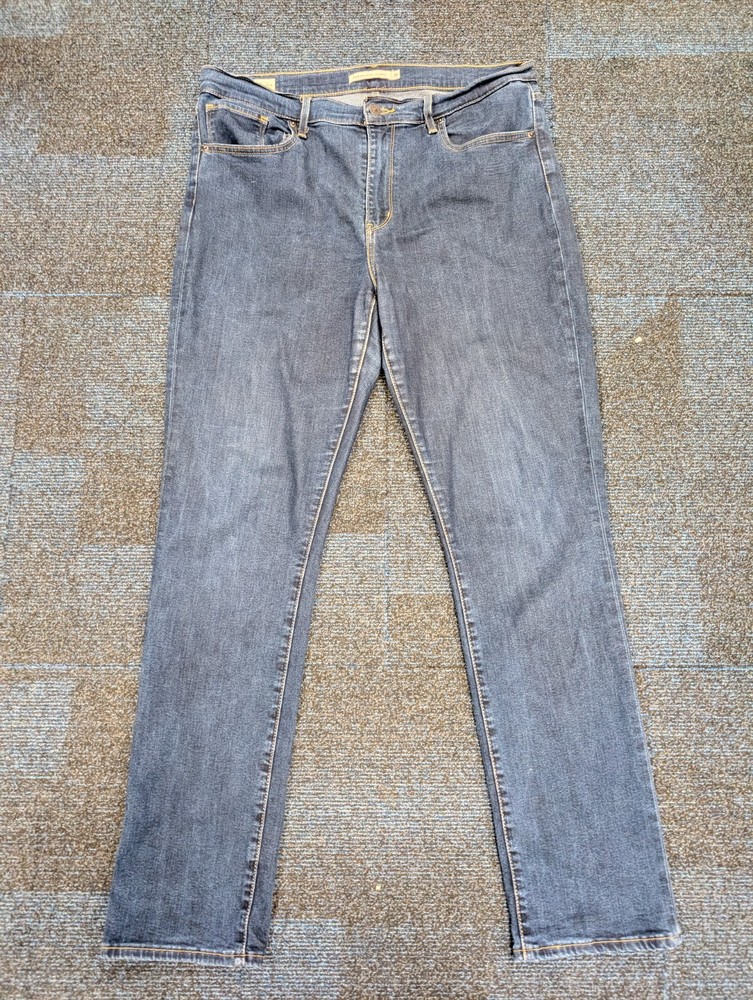 Levis 724 High Rise Straight Leg Jeans 32 Waist 31 Leg Blue Stretch