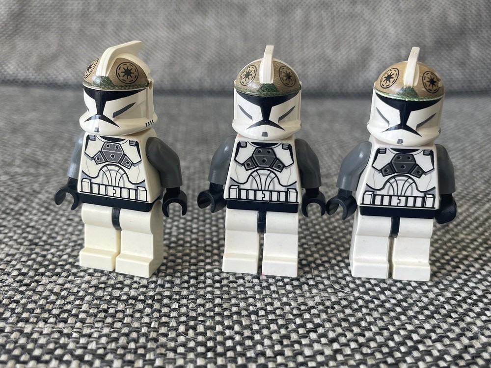 Lego Star Wars Clone Trooper Gunner (Phase 1) Large Minifigures SW0221 8039 x3