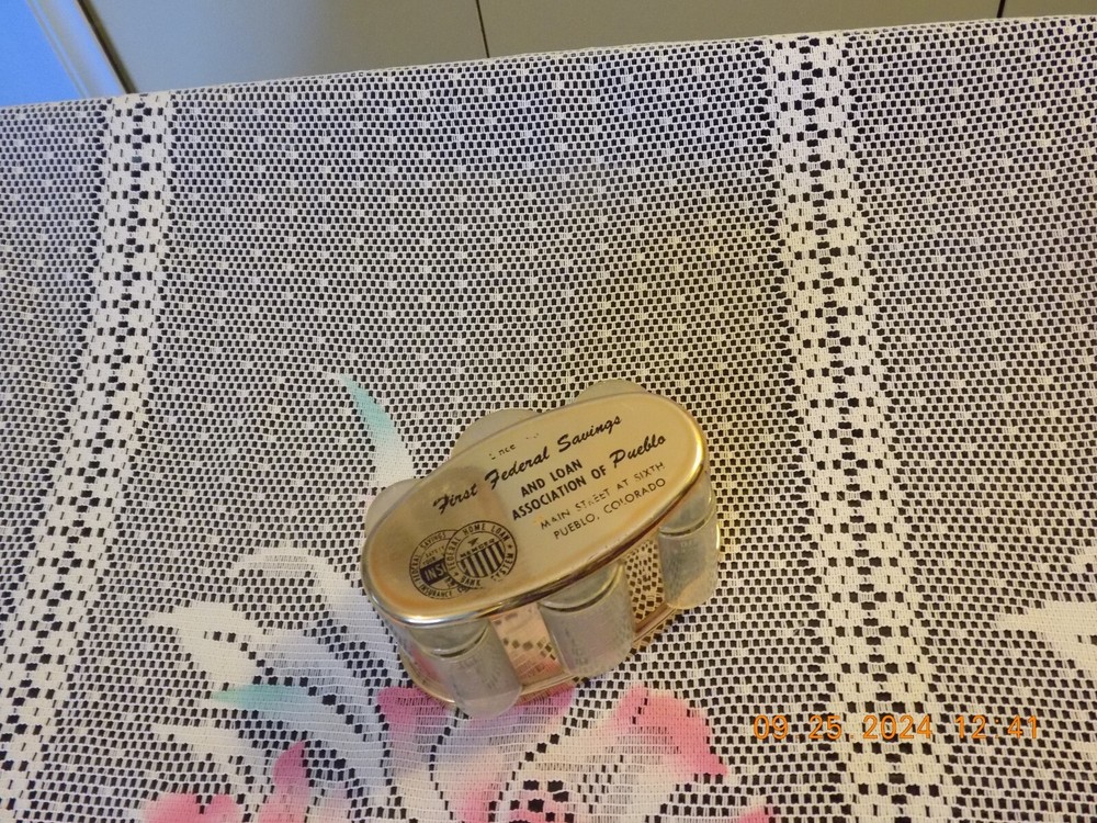 Vintage plastic coin sorter bank