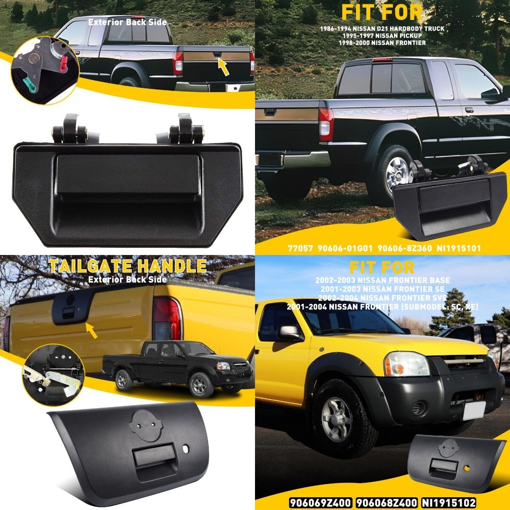 Nissan Frontier Hardbody Pickup Truck Tailgate Handle 90606-01G01 Replacement