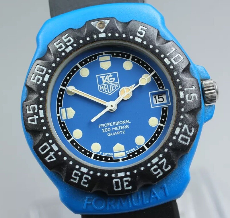 [N MINT+++] Tag Heuer Formula 1 381.513/1 Professional Blue Black Men's Watch