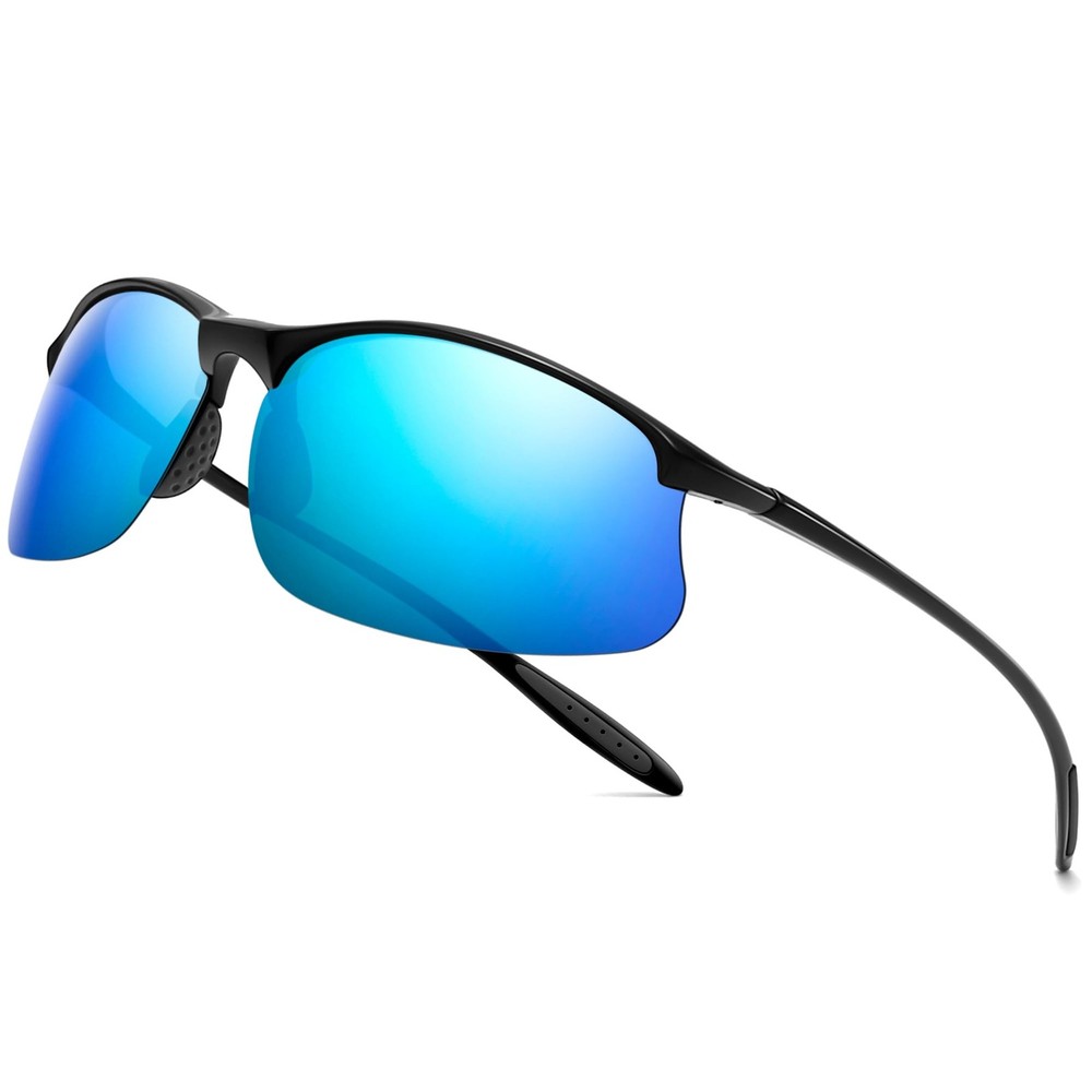 Ultra-light Sports Sunglasses Rimless Polarized Sun Glasses for Men Fishing R...