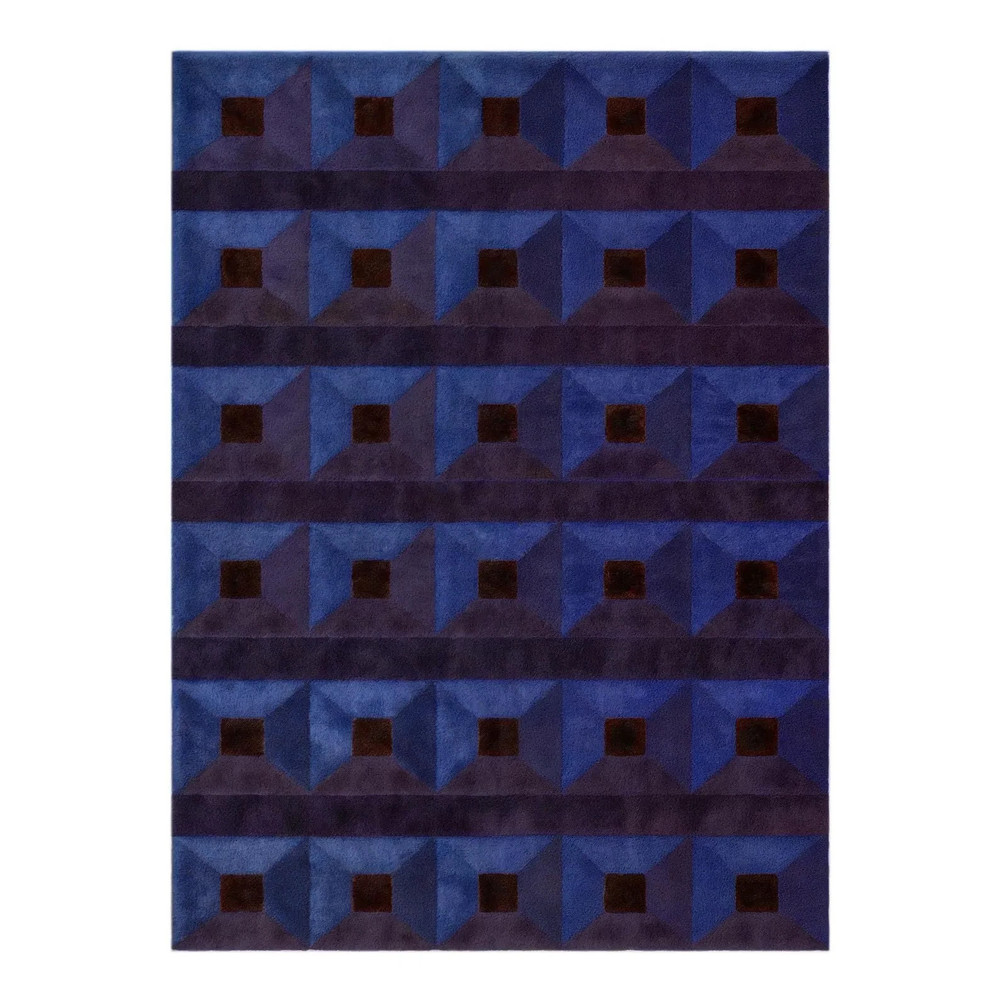 Geometric Hand-Tufted NZ Wool Rug Color Multicolor Handmade Design Carpet Rug