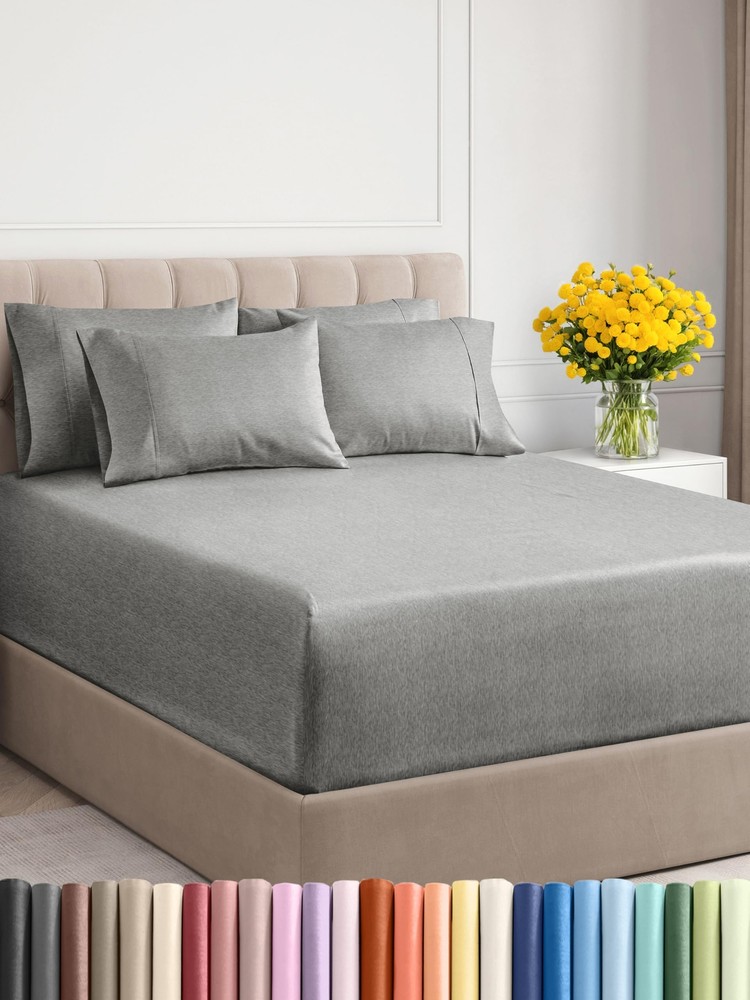 Extra Deep King 6-Piece Cooling Sheet Set for Luxurious Hotel Comfort