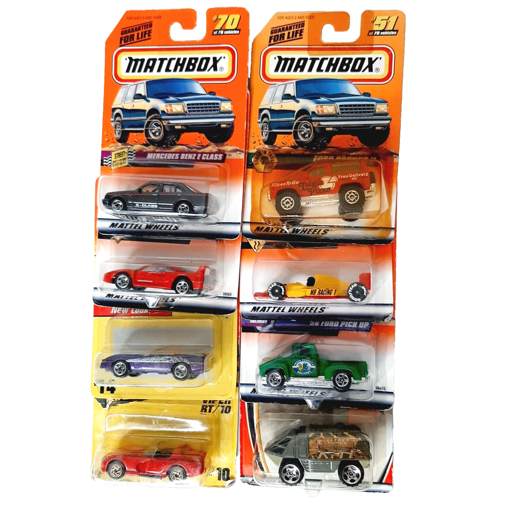 Matchbox Diecast Vehicle Bundle Lot of 8 Model Cars & Trucks New Blister Packs