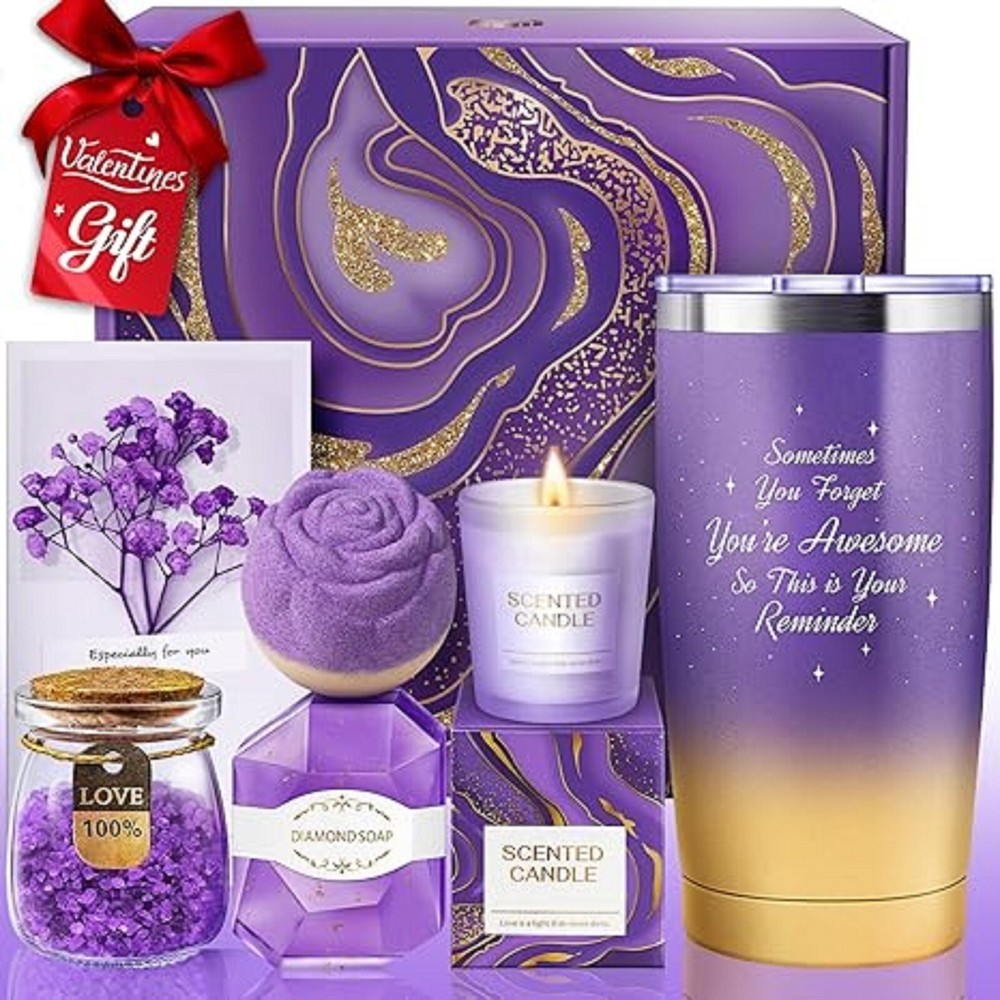 Valentines Day Gifts for Her, Women, Girlfriend, Wife, Gift Basket-image