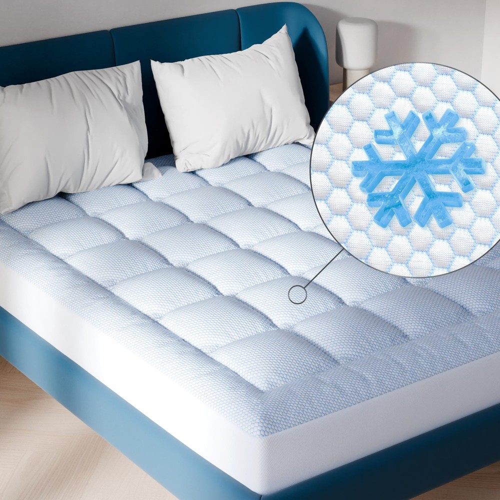 Niagara Cooling Queen Mattress Topper - Pillow Top Mattress Cover Quilted Fit...