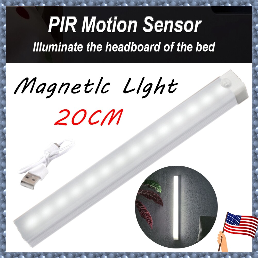 LED Motion Sensor PIR Night Light Cordless Battery Powered Closet Stair Light