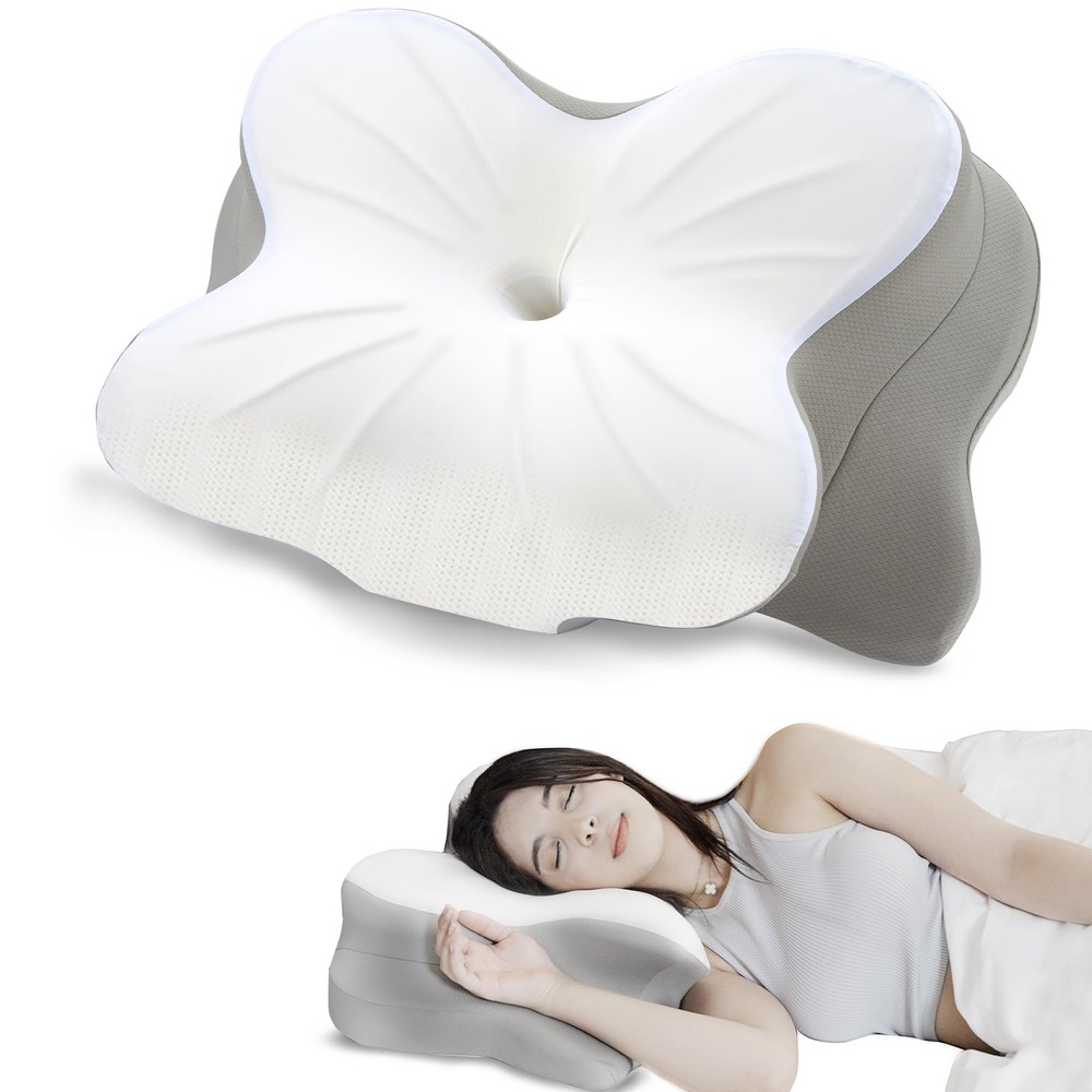 Cervical Pillow for Neck and Shoulder Pain Relief Sleeping, Ergonomic Memory ...