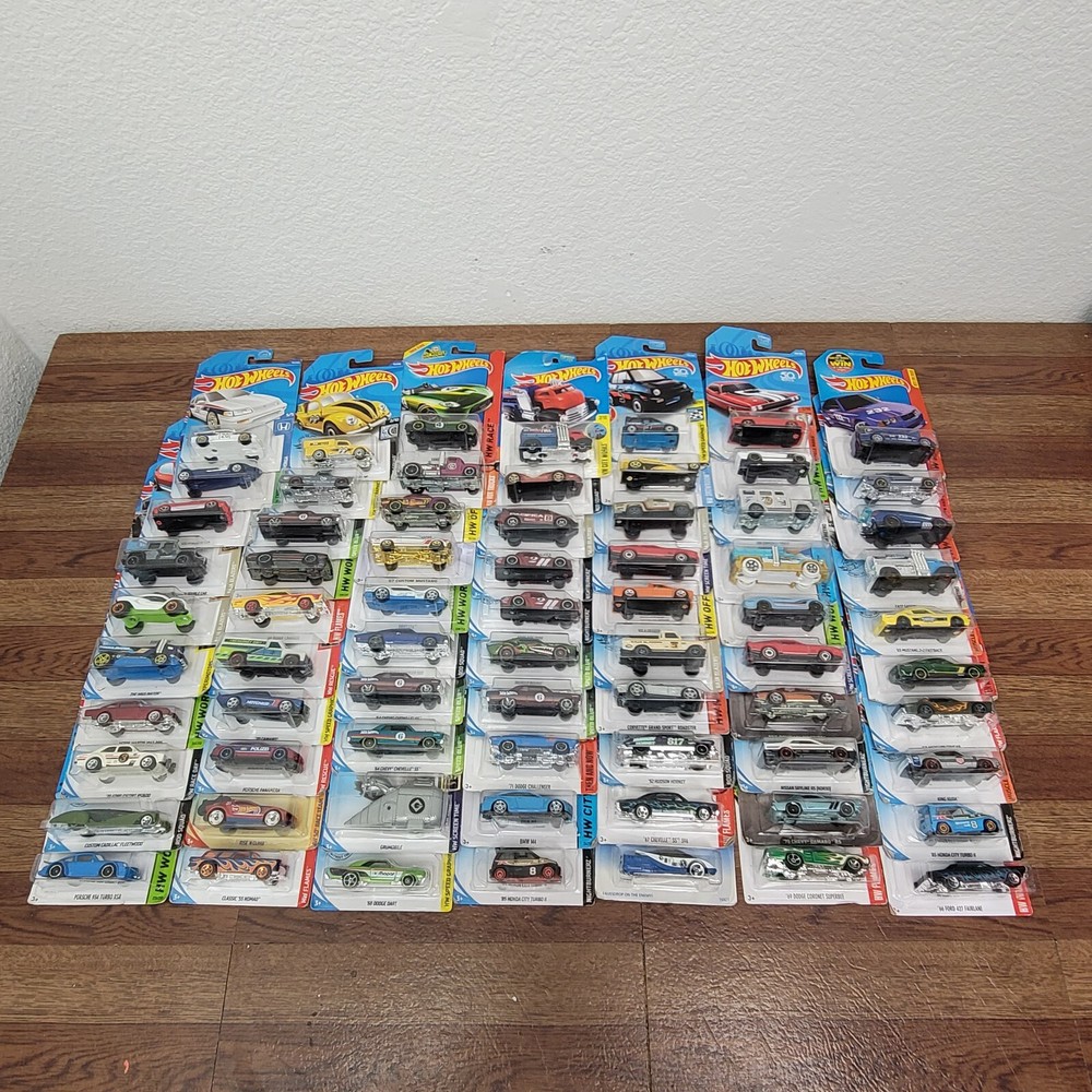 Matel Hot Wheels Lot of 70 Random Model Cars And Years New In Packages