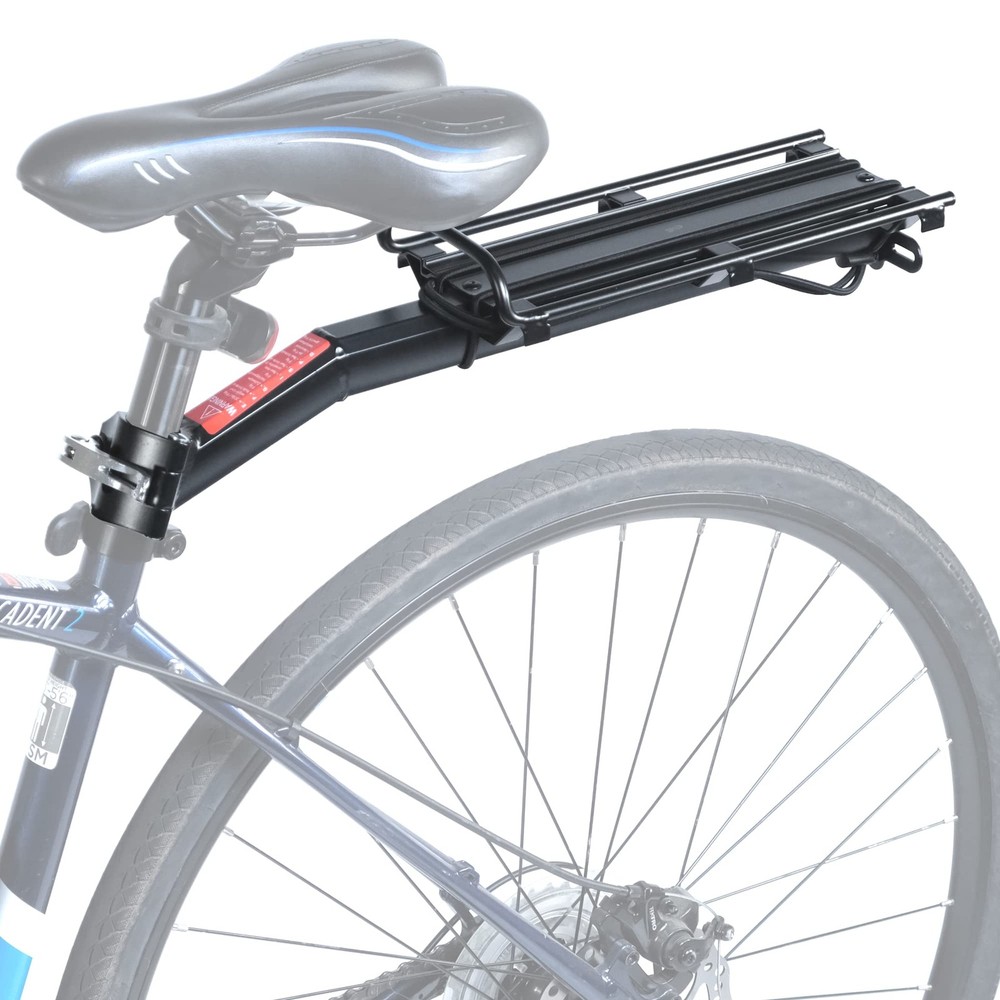 Heavy-Duty Bike Cargo Rack Seatpost Mounted 20 LBs Capacity Luggage Carrier
