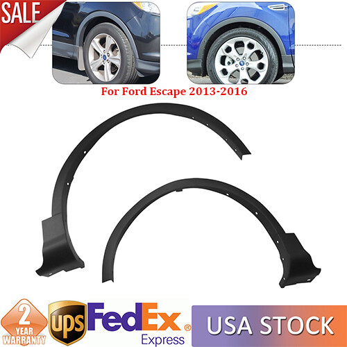 Front Fender Flare Wheel Well Arch Molding Trim Pair For Ford Escape 2013-2016