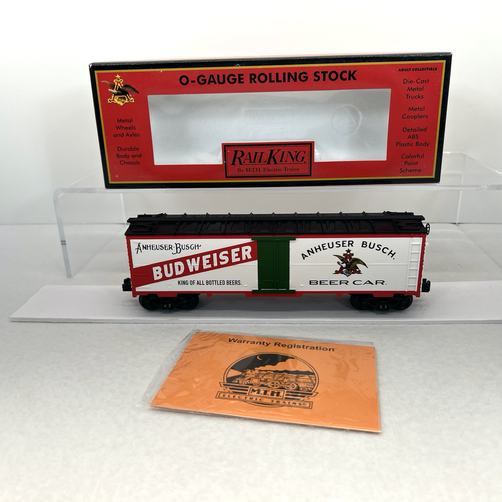 MTH RailKing O Gauge Anheuser Busch Budweiser Beer Modern Reefer 30-78023