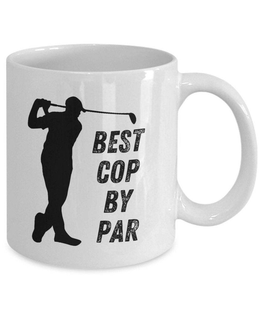 Funny Cop & Golfer Coffee Mug - Best Cop By Par Golf Gift Idea