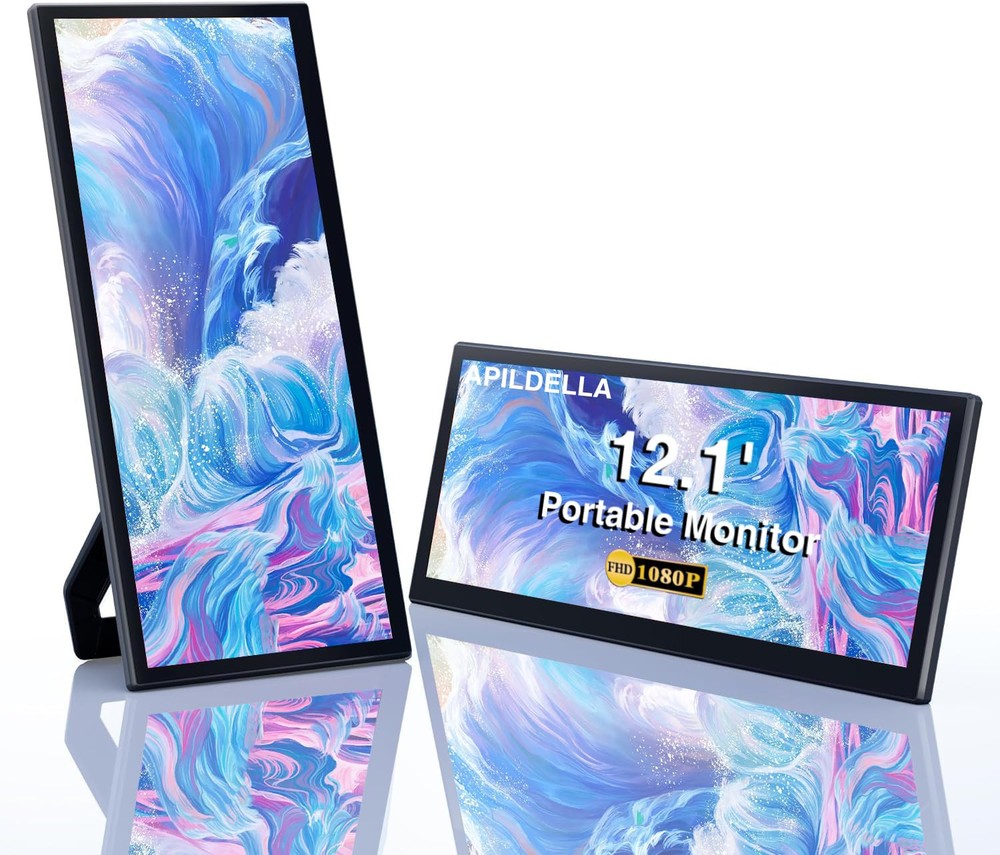 12.1” Laptop Monitor Extender,Portable Monitor for Laptop USB C HDMI, Plug-Pl...