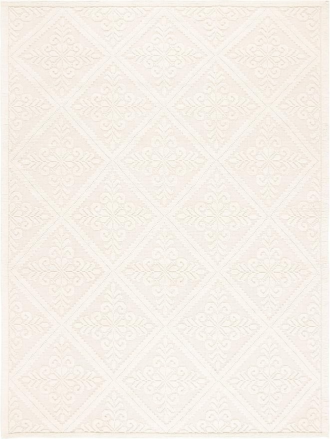 Ivory Indoor Area Rug, 3x5, Bohemian, Cottage, Easy-Cleaning for Living Room