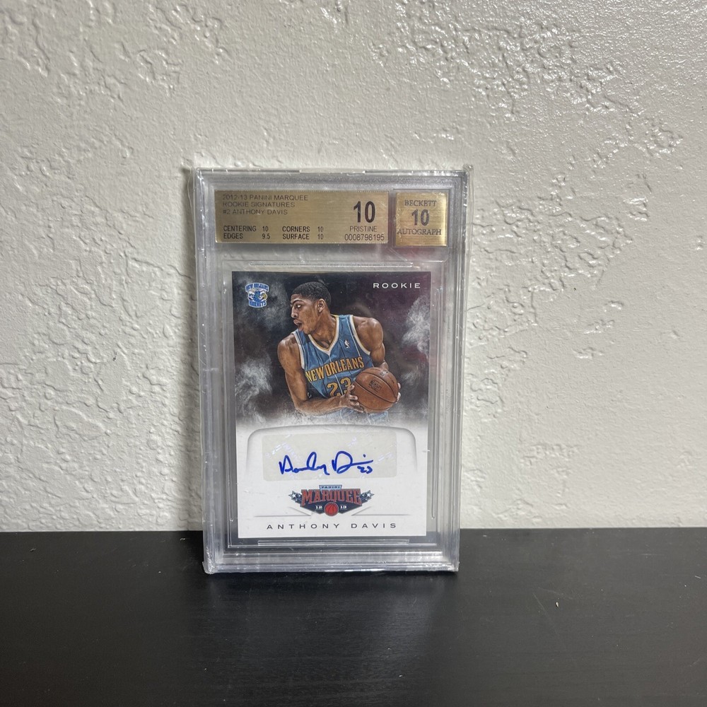 2012 Panini Marquee Signatures Anthony Davis #2 BGS 10 GEM MINT Rookie Auto RC